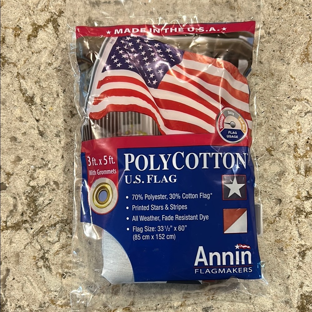 Annin Polycotton U.S. Flag with Grommets